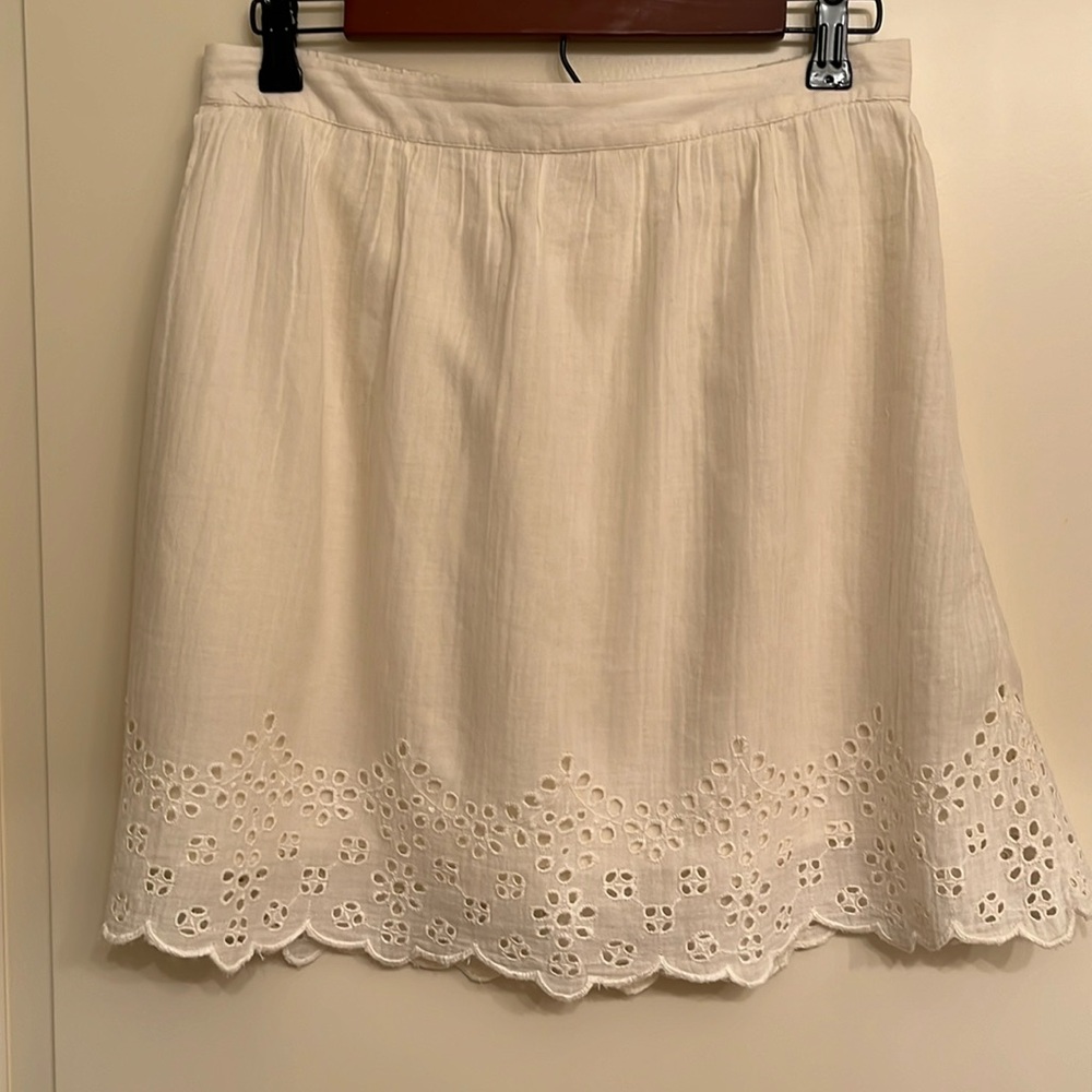 Old Navy Eyelet Short Mini Skirt Cream/Off White Size SP - Picture 1 of 8